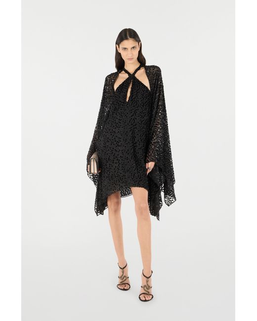 Roberto Cavalli Black Polka-Dot Caftan