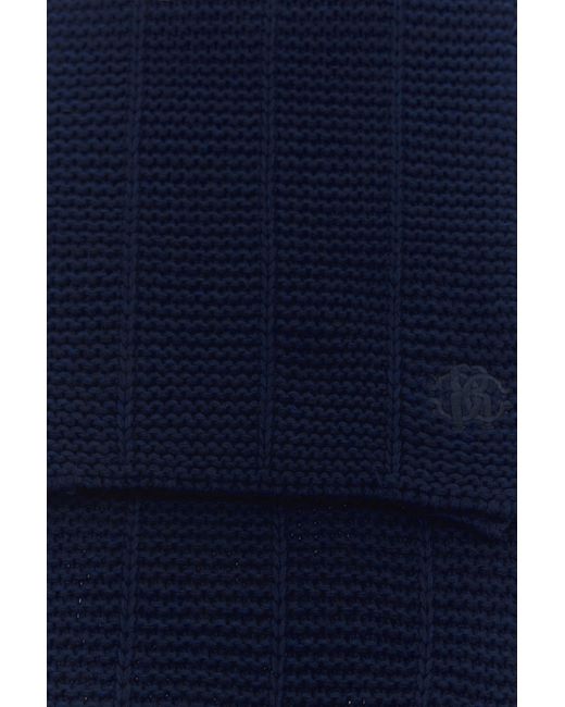 Sciarpa Con Monogram Rc di Roberto Cavalli in Blue