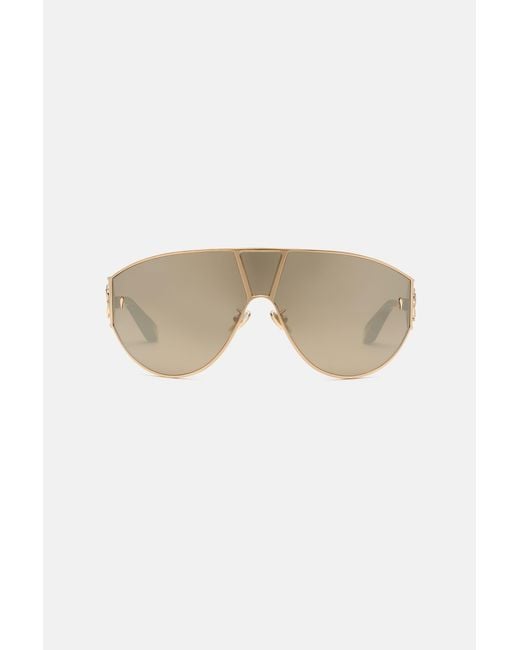 Roberto Cavalli Natural Wide Mask Embellsihed By Two Small Fangs