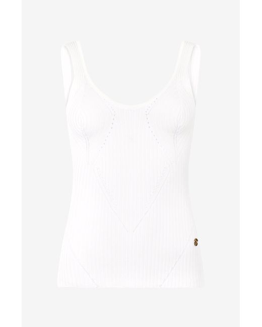 Top Con Estampado Rubane Roberto Cavalli de color White