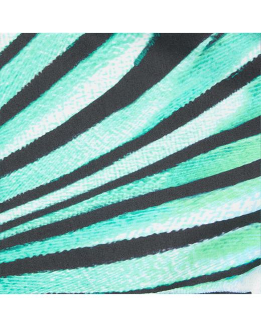 Roberto Cavalli Green Ray Of Sea Print Cotton Midi Skirt