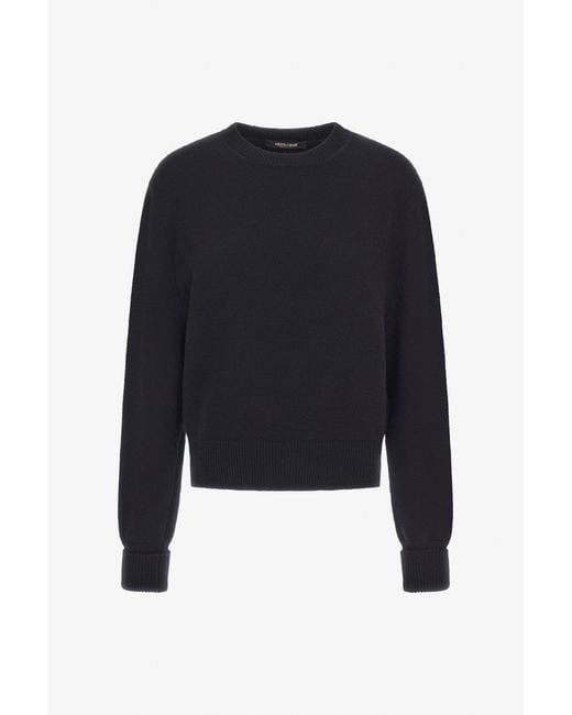 Roberto Cavalli Blue Cropped Knitted Sweater