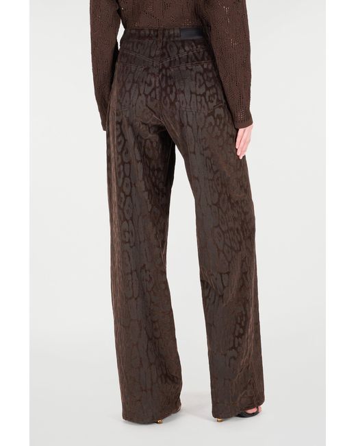 Roberto Cavalli Brown Jaguar Skin Corduroy Pants