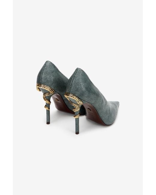 Roberto Cavalli Black Pumps Serpentine