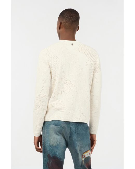 Roberto Cavalli Pullover Mit Motiv Python in White für Herren