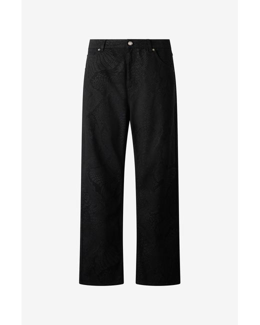 Roberto Cavalli Hose Mit Print Python in Black für Herren