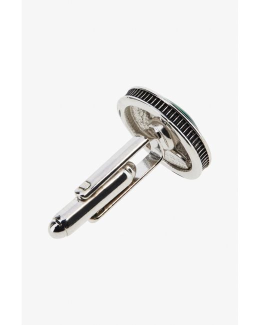 Roberto Cavalli Blue Cufflinks With Stone for men