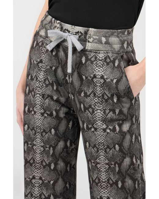 Roberto Cavalli Gray Python Print Trousers