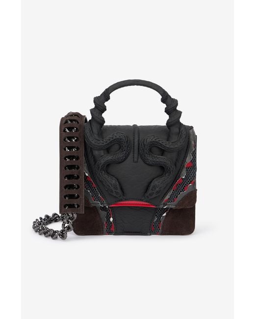 Roberto Cavalli Black And Bag With Snakes