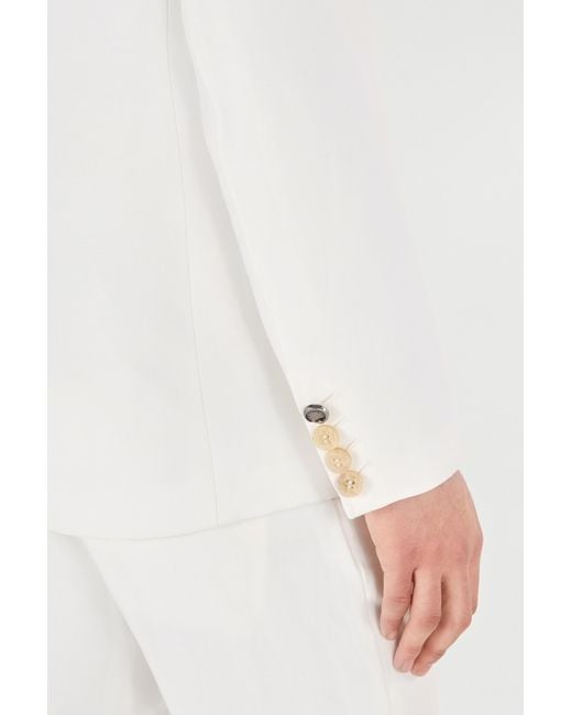 Roberto Cavalli White Single-Breasted Blazer for men