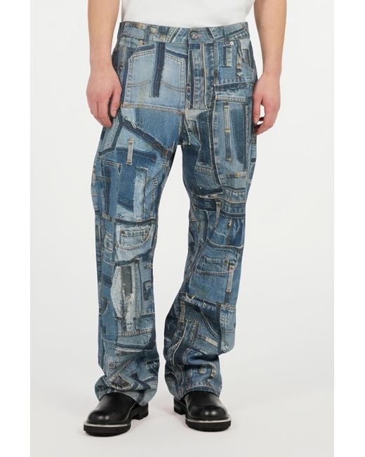 Roberto Cavalli Blue Jeans Over Patchwork Capsule Collection for men