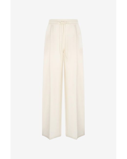 Roberto Cavalli White Drawstring Trousers