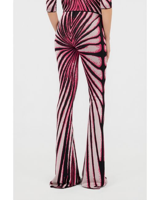 Roberto Cavalli Purple Ray Of Paradise Print Trousers