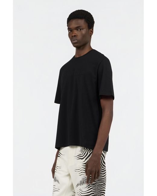 Roberto Cavalli Black T-Shirt With Embroidered Logo for men