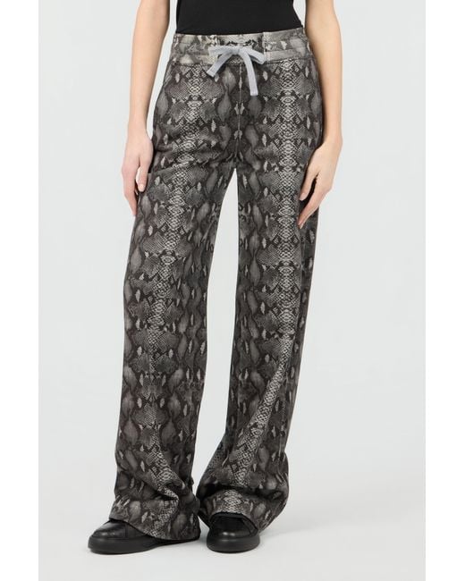 Roberto Cavalli Gray Python Print Trousers