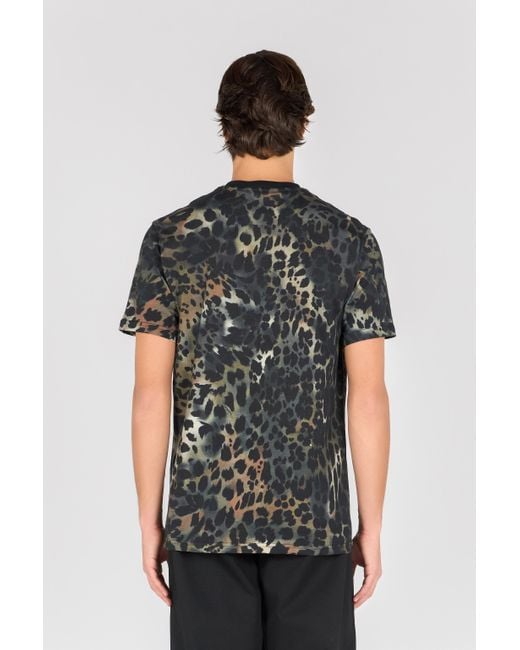 Roberto Cavalli T-Shirt Mit Print Jaguar Skin in Black für Herren