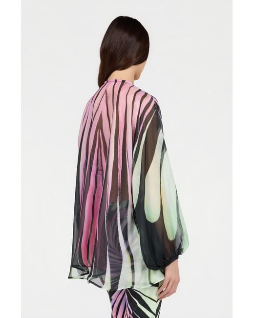 Roberto Cavalli Pink Ray Of Paradise Print Kaftan