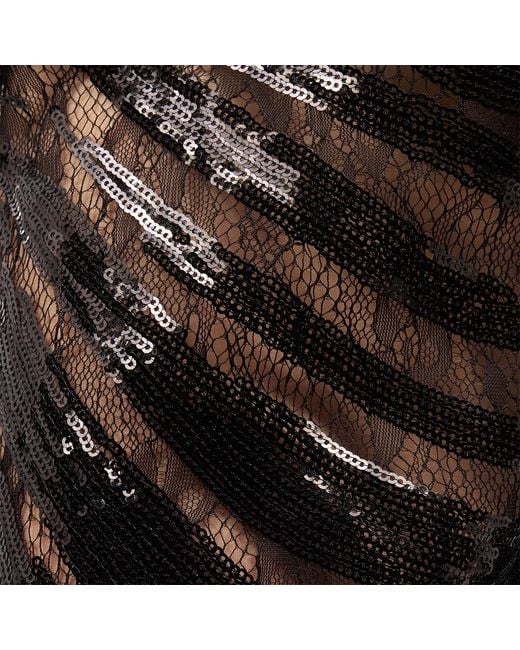Roberto Cavalli Black Flared Pants With Zebra Pattern And Sequins