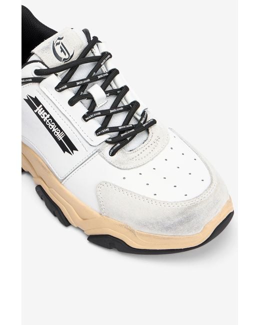 Roberto Cavalli Multicolor Running Sneakers With Logo for men
