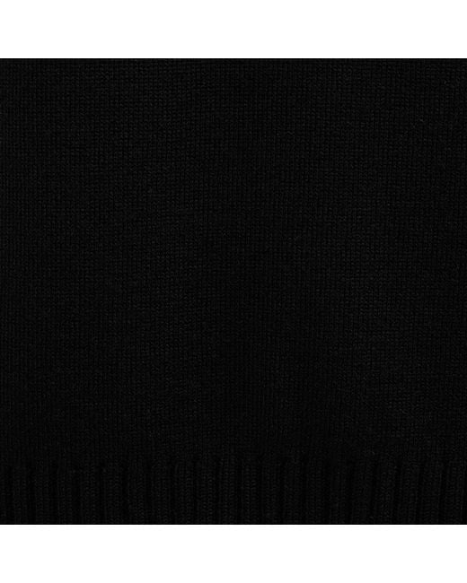 Roberto Cavalli Black Knit Cardigan With Polo Collar And Logo for men
