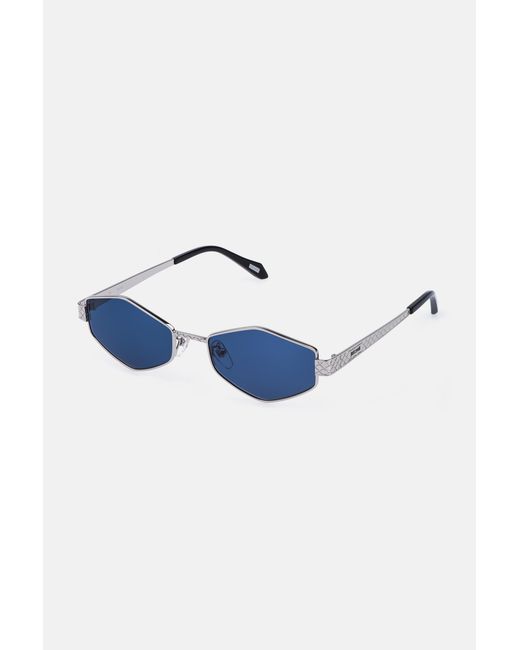 Roberto Cavalli Blue Geometrical Metal Frame