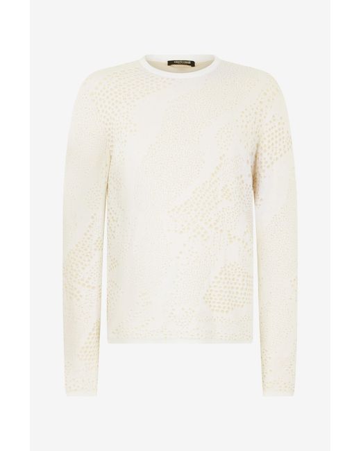 Roberto Cavalli Pullover Mit Motiv Python in White für Herren