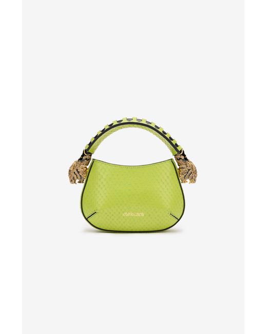 Mini Roar Bag Con Stampa Serpente di Roberto Cavalli in Blue