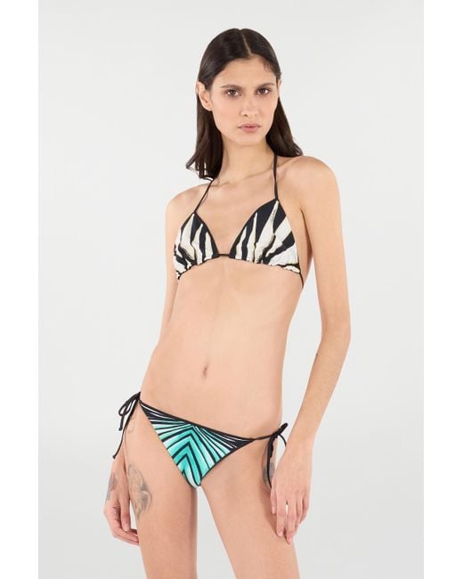 Haut De Maillot De Bain Imprimé Ray Of Sea Roberto Cavalli en coloris Black