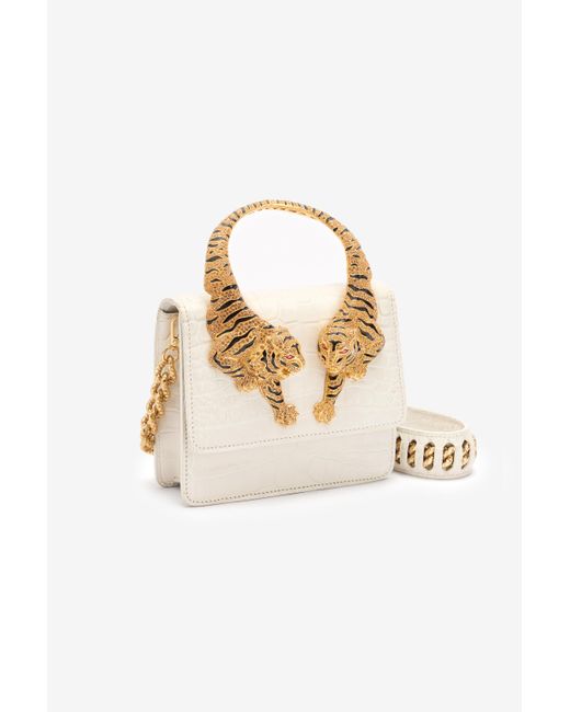 Roberto Cavalli Metallic Medium Roar Bag