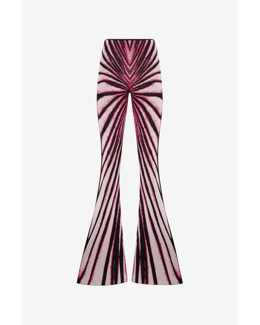 Roberto Cavalli Purple Ray Of Paradise Print Trousers