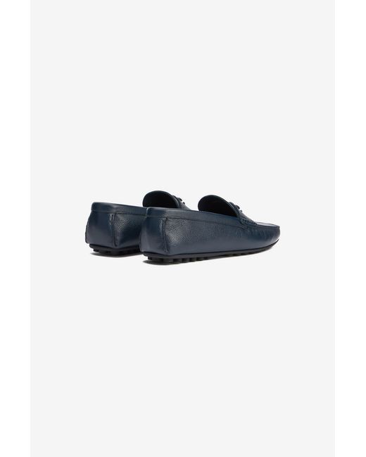 Roberto Cavalli Blue Leather Loafers for men