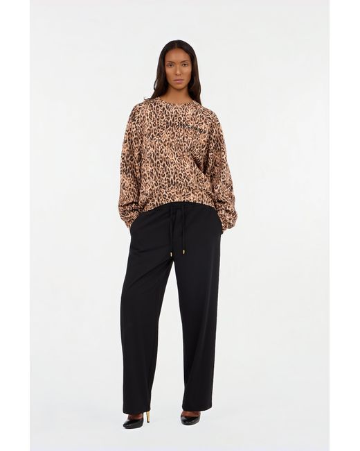 Roberto Cavalli Multicolor Leopard Print Sweatshirt