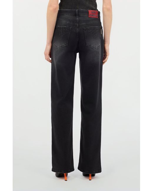Roberto Cavalli Black Jeans With Logo On The Back