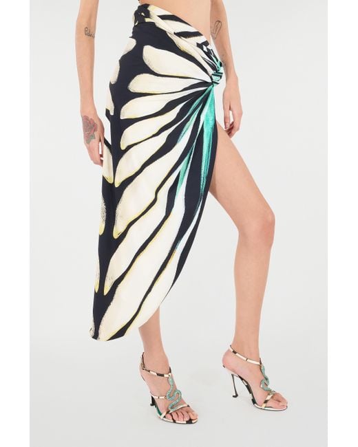 Paréo Imprimé Ray Of Sea Roberto Cavalli en coloris Blue