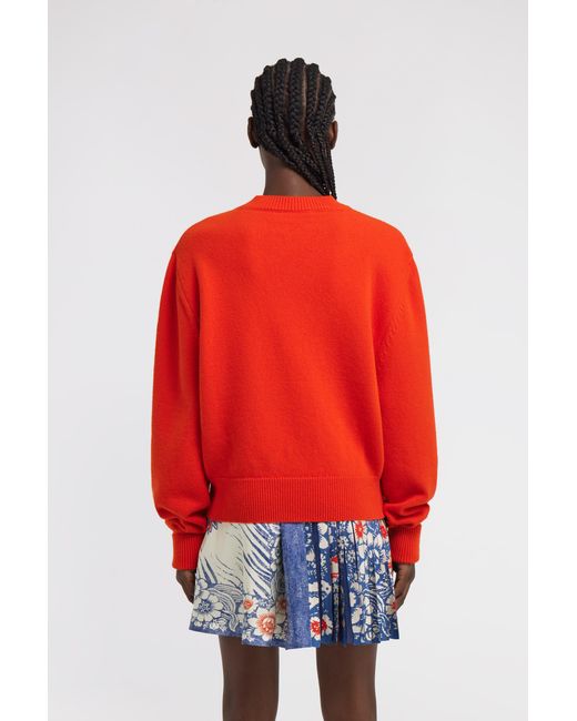Roberto Cavalli Red Kurzer Strickpullover