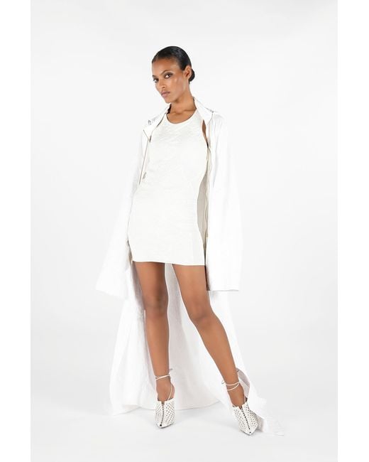 Roberto Cavalli White Dress With Wall Print