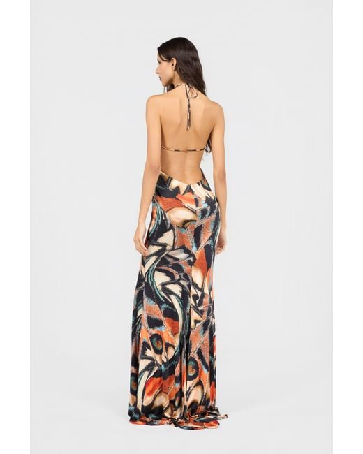 Roberto Cavalli White Butterfly Print Dress