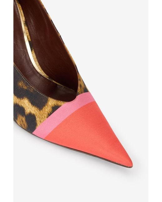 Roberto Cavalli Multicolor Leopard Print Pump