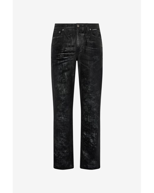 Roberto Cavalli Black Used-Effect Pants for men