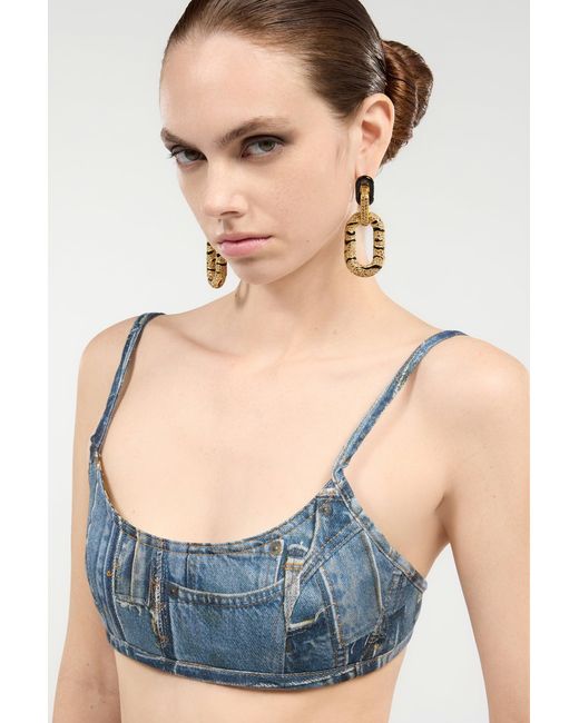 Roberto Cavalli Blue Bralette