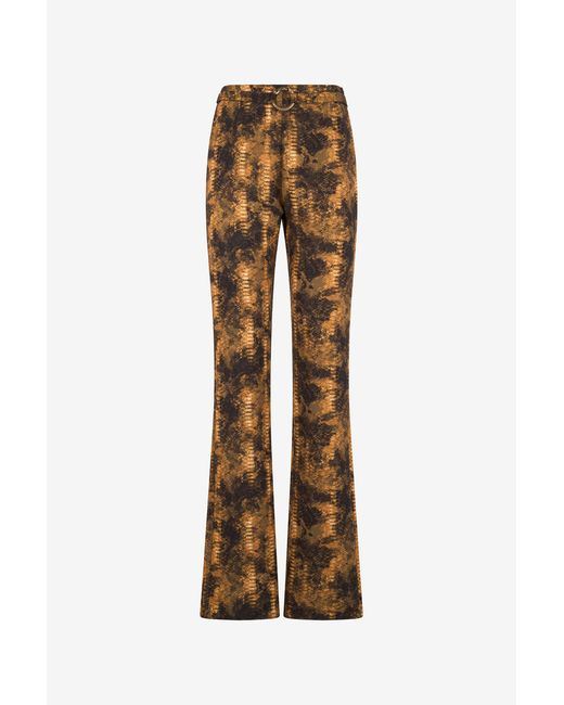 Roberto Cavalli Natural Cobra Print Trousers