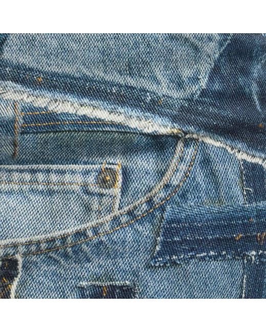Roberto Cavalli Blue Patchwork Capsule Collection Denim Mini Skirt