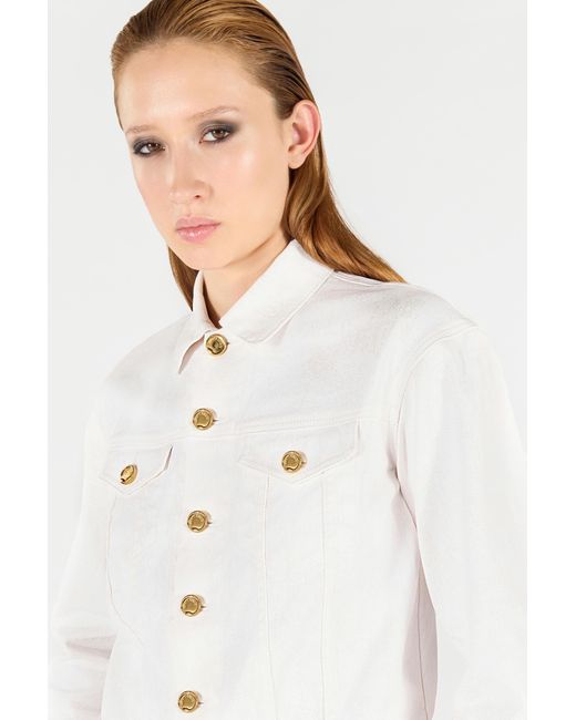 Roberto Cavalli Natural Denim Jacket With Buttons