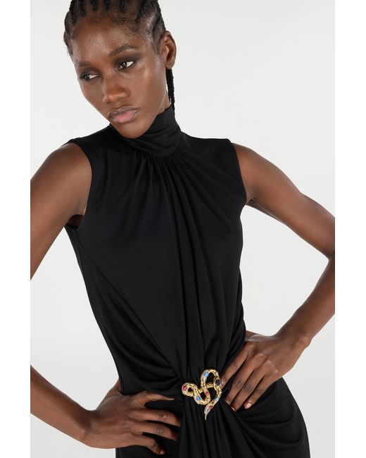 Roberto Cavalli Black Midi Dresses
