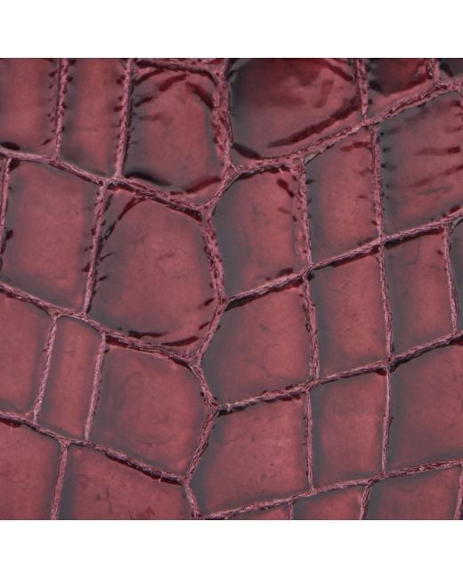 Roberto Cavalli Red Crocodile-Print Roar Bag