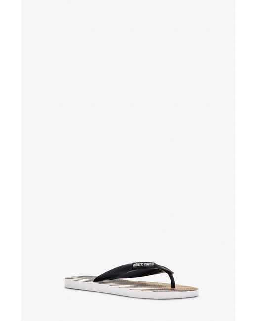 Roberto Cavalli Black Ray Of Flip Flops