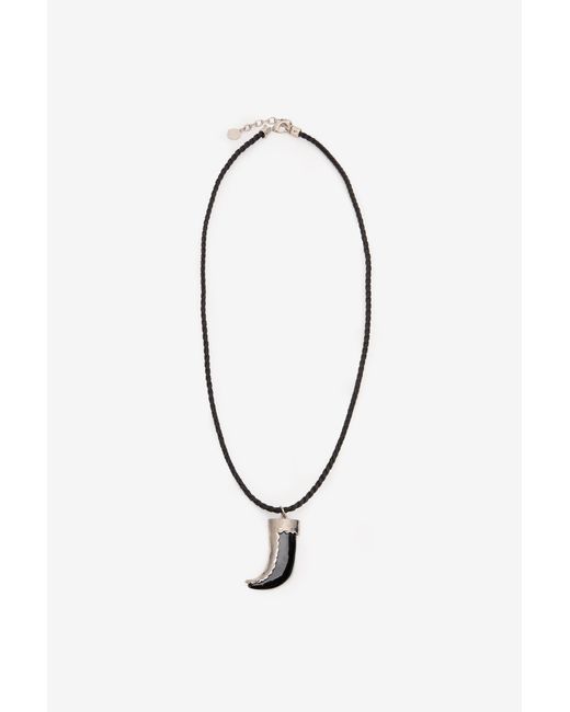 Roberto Cavalli Blue Horn Necklace