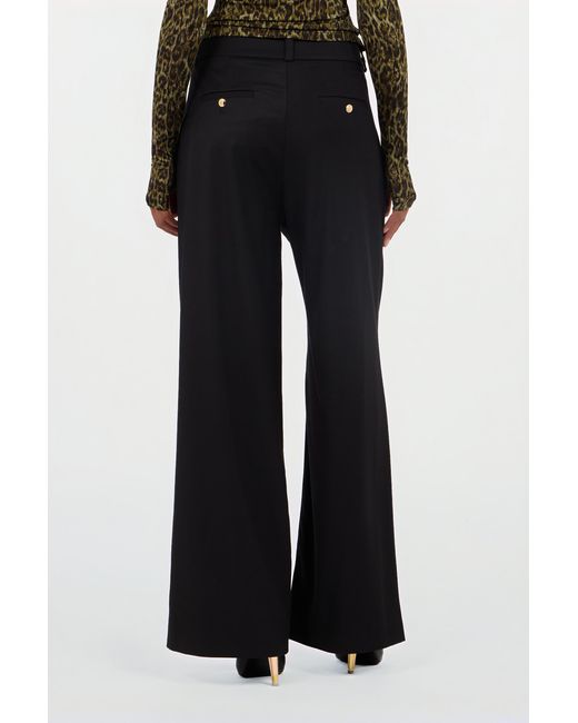 Roberto Cavalli Black Straight Leg Trousers