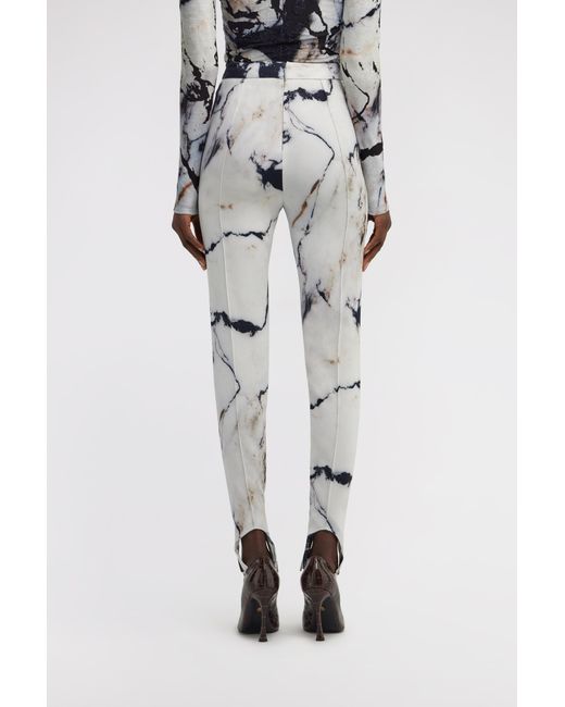 Roberto Cavalli Blue Marble Print Pants