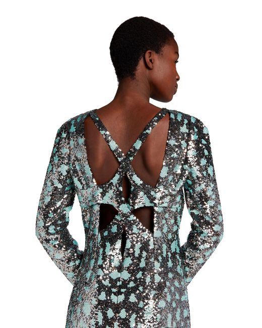 Roberto Cavalli Multicolor Leopard Sequin-Embellished Dress